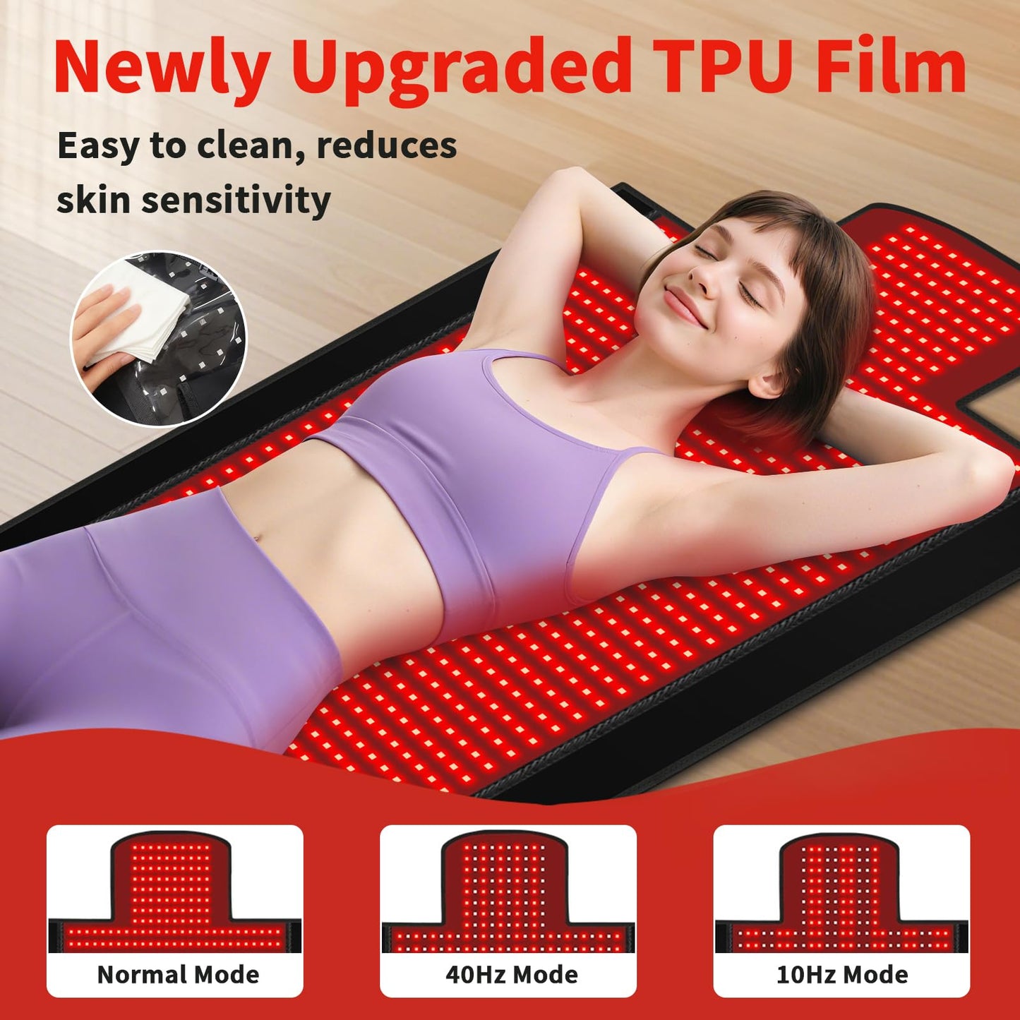 CIGAA 2025 Upgraded Red Light Therapy Full Body for Home - Used to Relieve Face and Body Pain for Personal Health Care 71"x33" Dual Wavelength Infrared Red Light Blanket (660nm&850nm)